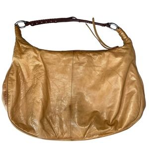 SIGRID OLSEN Soft Caramel Color Hobo Shoulder Bag ~